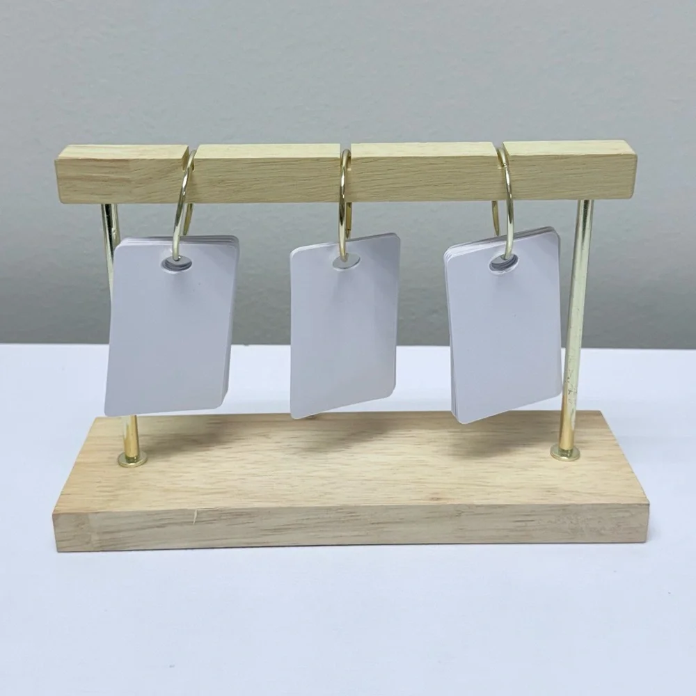 Rubber Wood Desk Flip Calendar in Natural Wood Tone by Threshold